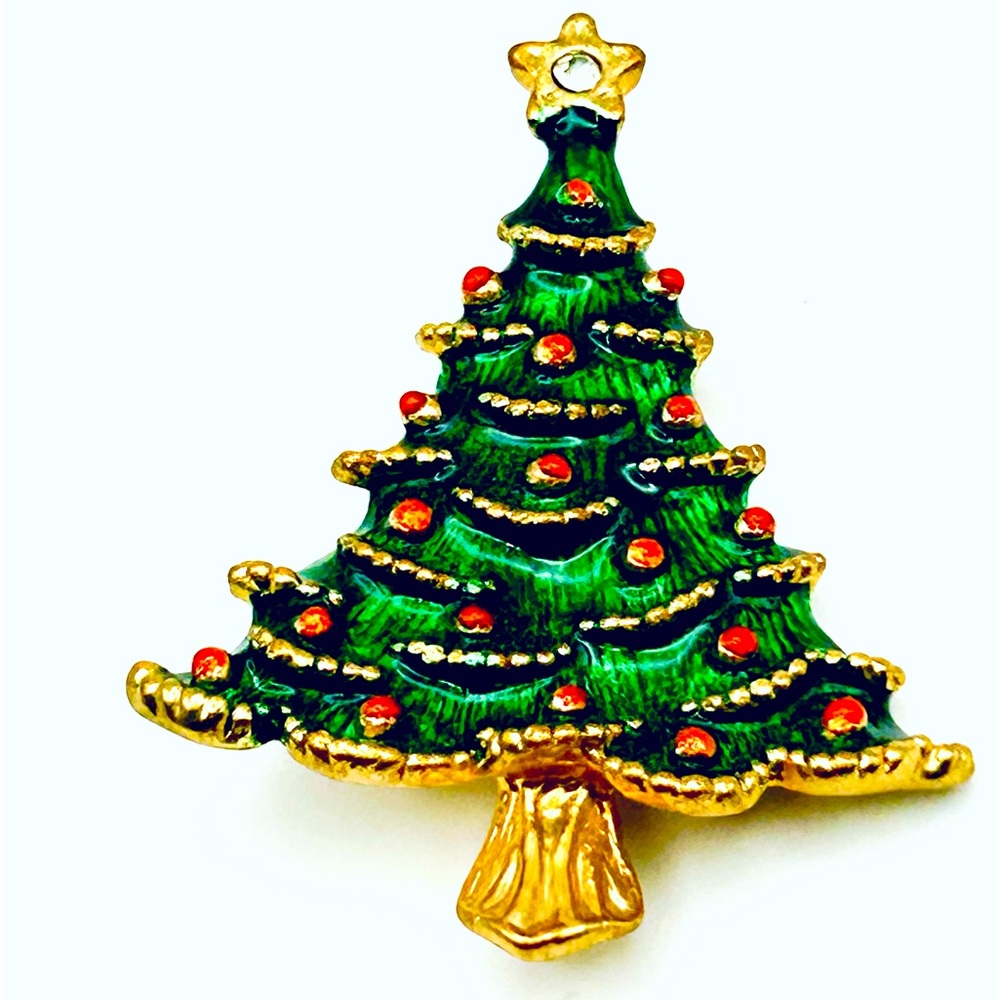 Vintage retro holiday MCM Christmas Tree pin brooch, great gift idea!